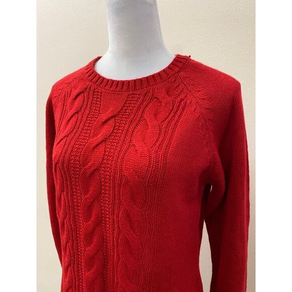 Harper Heritage Francesca's Red Knit Mini Sweater Dress Red Long Sleeve Size M - Picture 3 of 9